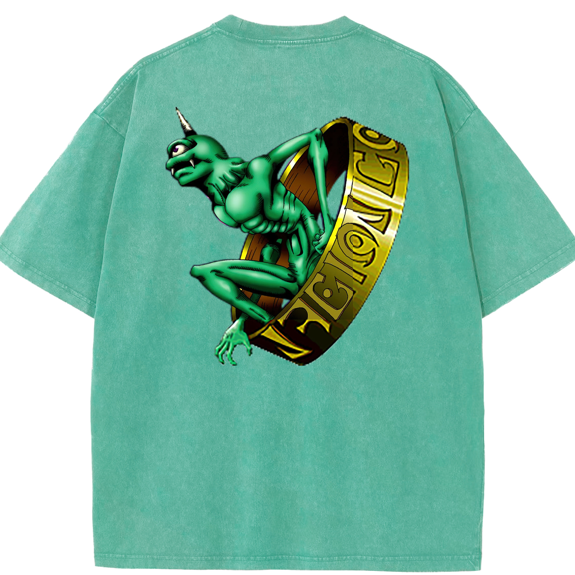 （画像用） 遊☆戯☆王 Yu-Gi-Oh! 綿100% ヴィンテージ風 半袖Tシャツ（背面プリント）